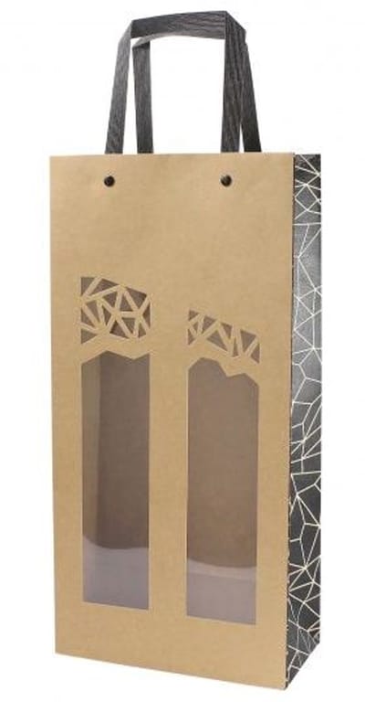 Wijnflestas 2 flessen 190+95x385mm Authentique (10 stuks) | 10 stuks