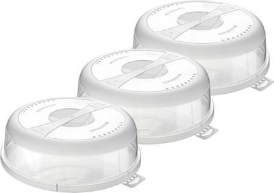 Hobby Life Magnetrondeksel/afdekschaal - 3x - transparant - BPA vrij kunststof - 24,5 x 7,5 cm