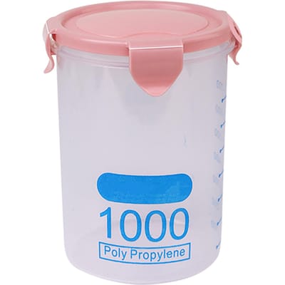 Voedselcontainer 1000ml Plastic stapelbare luchtdichte pot voor ontbijtgranen en droog voedsel voor de keuken