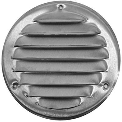 Ventilatierooster Ø 100mm met Insectenhor | Metalen Toevoer- en Afvoerrooster | Staal Bruin