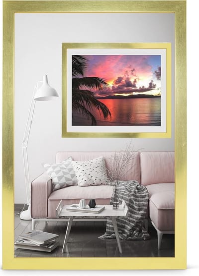 Trendy Fotolijst voor Foto of Poster - Goud Glanzend, DIN A2 (42 x 59,4 cm), Elegant en Decoratief