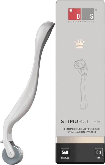 DS Laboratories Dermaroller micronaald stimulatiesysteem 0.3 mm - 540 pijnloze titanium micronaalden - Stimuleert de doorbloeding