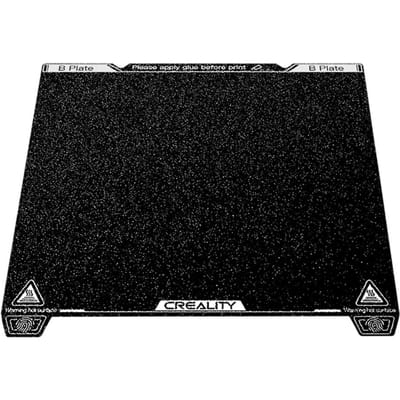 Creality K1 Max Plaque de construction PEI lisse 315x310mm - Sans tapis magnétique souple Démoulage facile noir