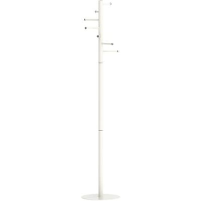 MAULcaurus Kapstok - 7 haak - standvoet - wit - 1 stuk - Ø 35 x 177 cm - MAUL