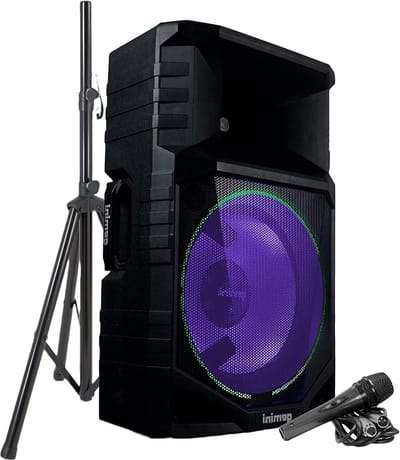 Draagbare Bluetooth Luidspreker - Feest Speaker - Buitenfeesten Muziek - Weerbestendig Ontwerp - 15 Inch Woofer - Zwart