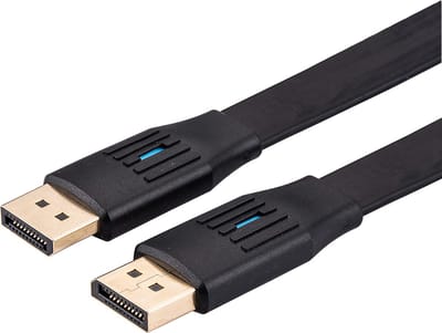 Value 11.99.5861 DisplayPort-kabel DisplayPort Aansluitkabel DisplayPort-stekker, DisplayPort-stekker 1 m Zwart Plat