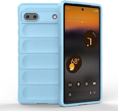 Casemania Hoesje Geschikt voor Google Pixel 7A - Blauw - Schok Bestendig Siliconen Back Cover