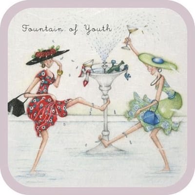 Vierkante onderzetter - Fountain of Youth