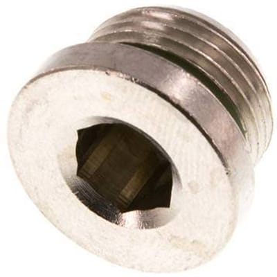 G 3/8'' Vernikkeld Messing Plug met binnenzeskant en FKM Afdichting 16 Bar [5 Stuks]
