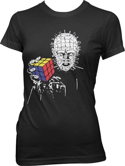 Hybris Piinhead With Rubriks Cube Girly Tee dames-T-shirt zwart