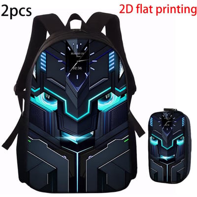 1/2/3/4/5 STuks Robot Grafische Rugzak Set | Ideaal voor School & Dagelijks Gebruik