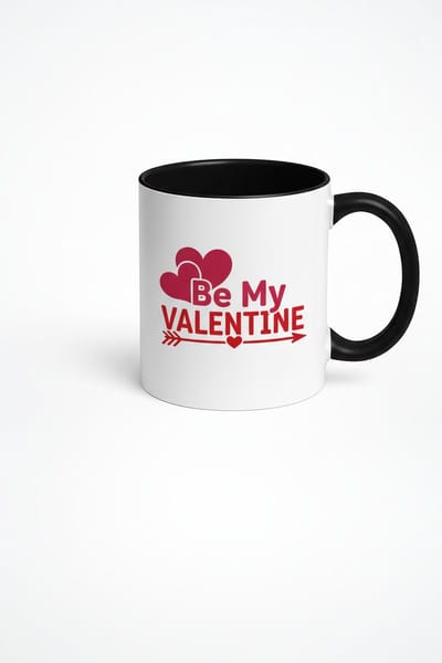 Valentijn Mok 'Be My Valentine' - Romantisch Cadeau met Hartjes & Pijl Design