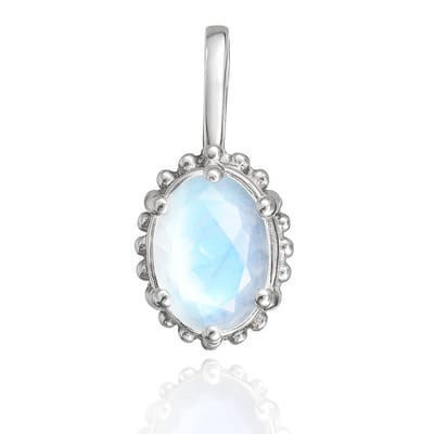 Natuursieraad - 925 sterling zilver maansteen ketting hanger - boho edelsteen sieraad - natuursteen