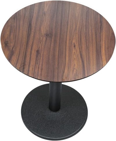 Ronde Bartafel - Eettafel Keukentafel - Gezellig Dineren - Industriële Stijl - 60x60x72 cm - Hout Zwart