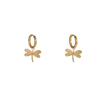 Go Dutch Label Oorhangers Dragonfly Hoop Goud
