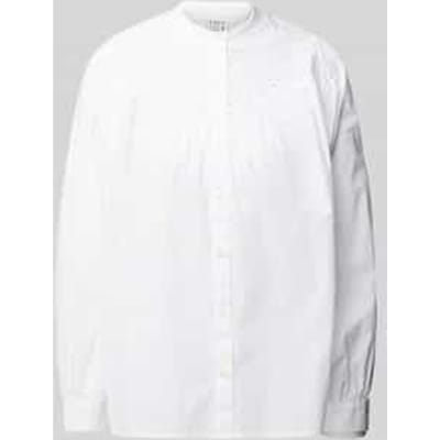 Relaxed fit overhemdblouse met opstaande kraag