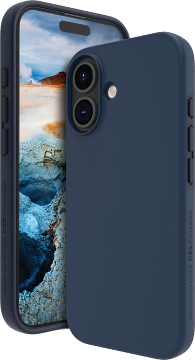 Dbramante1928 - Iceland Ultra D3O Mag geschikt voor iPhone 16 Hoesje - blauw