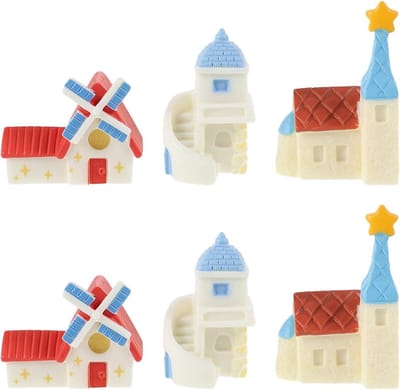 Miniatuur Huisjes - Sprookjes Decoratie - Tuin Aankleden - Gedetailleerd Ontwerp - 6 Stuks - Diverse Kleuren