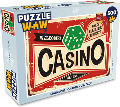 Puzzel Mancave - Casino - Vintage - Legpuzzel - Puzzel 500 stukjes
