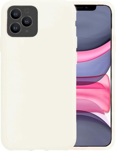 Hoesje - Geschikt voor Apple iPhone 11 Pro - Sterk & Shockproof - Hoes Cover - Siliconen Case - Telefoonhoesjes - Wit