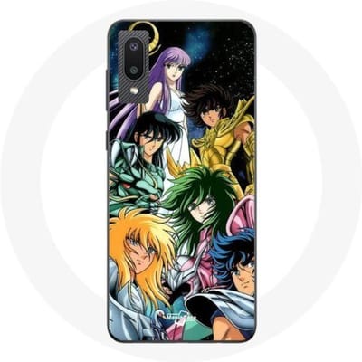 Coque - Maniacase - Samsung Galaxy A02 - Souple - Noir - Les Chevaliers du Zodiaque noir