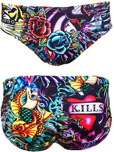 Turbo Tattoo Ink Zwemslip Veelkleurig 3XL Man