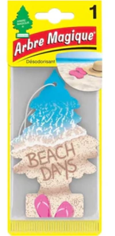 Beach Days Arbre Magique Geurboom Luchtverfrisser voor in de auto – Car Parfum – Geurboompje – Geurbooster – Wonderboom – Geurverfrisser – Nieuwe Auto – Autogeur – Autoparfum – Geurblad - Zomer Fris