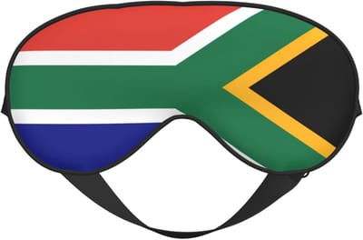 Slaapmasker Dubbelzijdig - Oogmasker Comfort - Rustige Nachtrust - Totale Lichtblokkering - 10x20 cm - Zuid-Afrikaanse Vlag