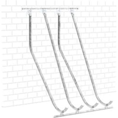 Hoge fietsenparking WSM, 1-zijdig, voor banden tot B 60 mm, B 1400 x D 1470 x H 2010 mm, staal gegalvaniseerd, 4 ophangplekken