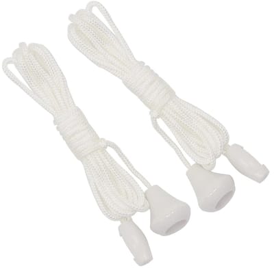 Dailygoods - 2 Stuks Nylon Trekkoord voor Plafondschakelaar 1,5 Meter