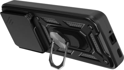 Mayaxess, Hoesje voor Xiaomi 14T Ring Support Schuif-camera Cover, Zwart