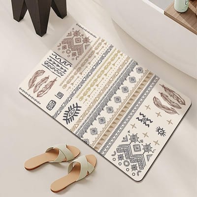 Badkamer Moderne Stijl Diatomeeënaarde Antislip Absorberend en Vuile Voeten Mat Toilet Badkamerdeur Thuis Sneldrogende Badkamermat 40*60CM