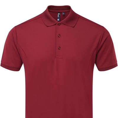 Premier Heren Coolchecker Poloshirt (Bourgondië)