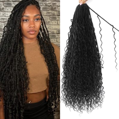 Crochet Haar - Boho Locs - Stijl Creëren - Voorgelust Zacht - 8 Packs - 1B