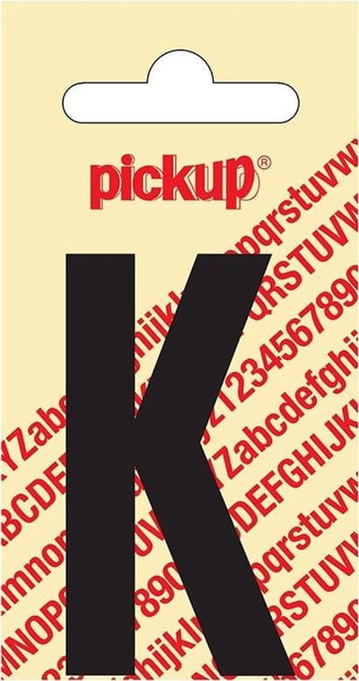 Pickup plakletter Nobel 60 mm zwart K - 31002060K