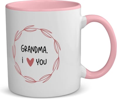 Akyol - grandma i love you koffiemok - theemok - roze - Oma - de liefste oma - verjaardagscadeau - verjaardag - cadeau - cadeautje voor oma - oma artikelen - kado - geschenk - gift - 350 ML inhoud