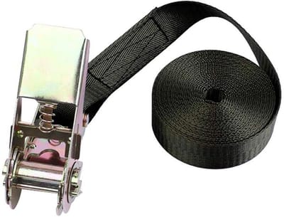 Spanband Ratel - Vastbinden Sjorren - Lading Zekeren - Metalen Gesp - 25mm x 3m - Blauw