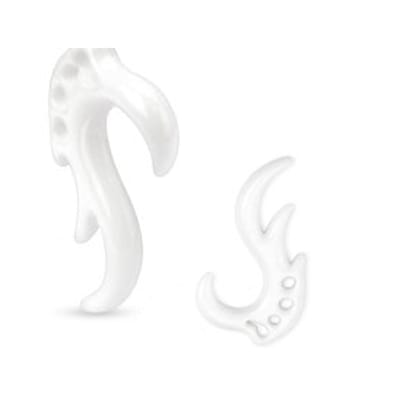 4 mm taper tribal wit ©LMPiercings