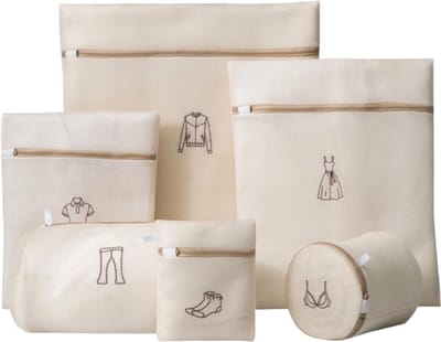 House of Husk Waszakken - Wasnetten - Set van 6 - Bescherm je Wasgoed en Wasmachine - Beige