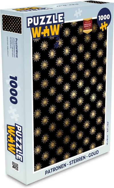 Puzzel Patronen - Sterren - Goud - Legpuzzel - Puzzel 1000 stukjes volwassenen