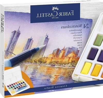 Waterverf in Blokjes - Verfset - Artistiek Maken - 24 Levendige Kleuren - Set van 24 - Multicolor