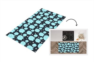Keukenloper - Loper keuken - Patronen - Olifant - Hart - 120x60 cm - Keukenloper vinyl
