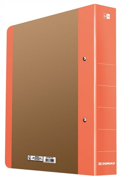 Donau Ringbandkaart A4 50mm Oranje - 2 Ringen - Duurzaam Kantoorarchief