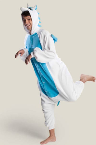 KIMU® Onesie Blauwe Pegasus Baby Pakje - Maat 68-74 - Eenhoornpak Kostuum Eenhoorn Unicorn Wit Pak - Babypakje Boxpakje Kraamkado Pyjama Festival
