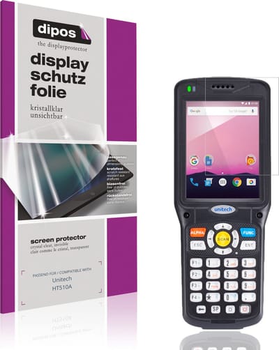 dipos – 4x Beschermfolie geschikt voor Unitech HT510A | Krasbestendige & heldere Screenprotector Ultra-Thin