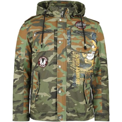 Rock Rebel by EMP - Rock Tussenseizoensjas - Camouflage legerjas - S tot L - voor Mannen - camouflage