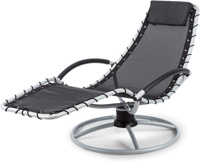 Schommelstoel - Lounger Ligstoel - Ontspannen in de tuin - 360 graden zwaaibeweging - 77 x 85 x 173 cm