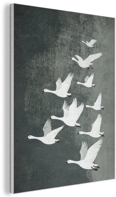 Akoestisch wandpaneel 30x40 cm - Vilt schilderij Vogel - Japandi - Groen - Akoestische panelen - Geluidsdempende wanddecoratie - Geluidsisolatie woonkamer - Muurdecoratie geluidspanelen