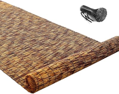 Bamboe hekwerk - Rol hek - Tuin privacy - Natuurlijk materiaal - 14 meter - Bruin