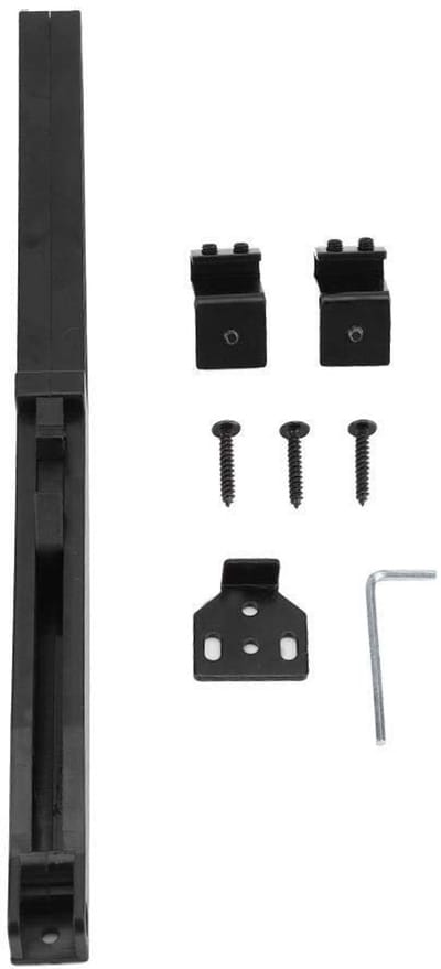 Allecto - Door Slide Damper - Soft Slides Mechanism - Geluidsloos - Zwart - Voor houten deuren - Ideaal voor stabiele poorten - 32 cm